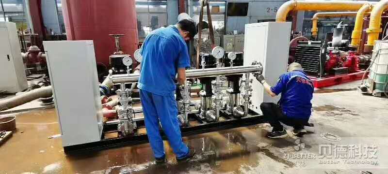 Factory test of complete equipment for life frequency conversion water supply