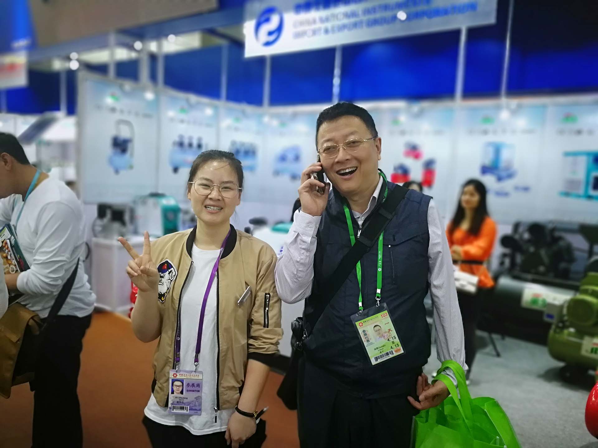 customer in exhibition