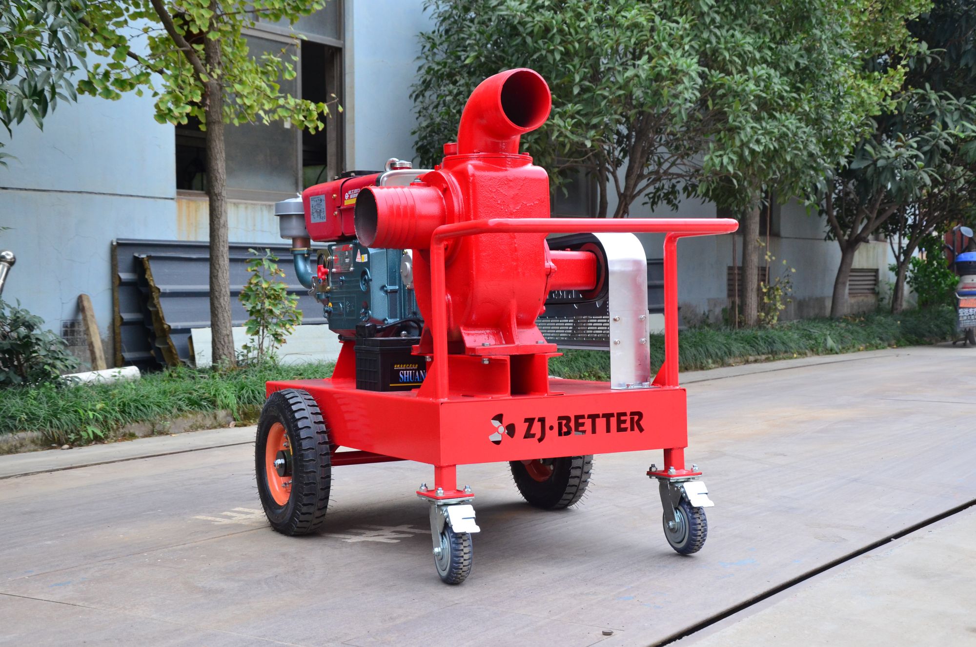 Single Cylinder Diesel Self-priming Fire Pump 12