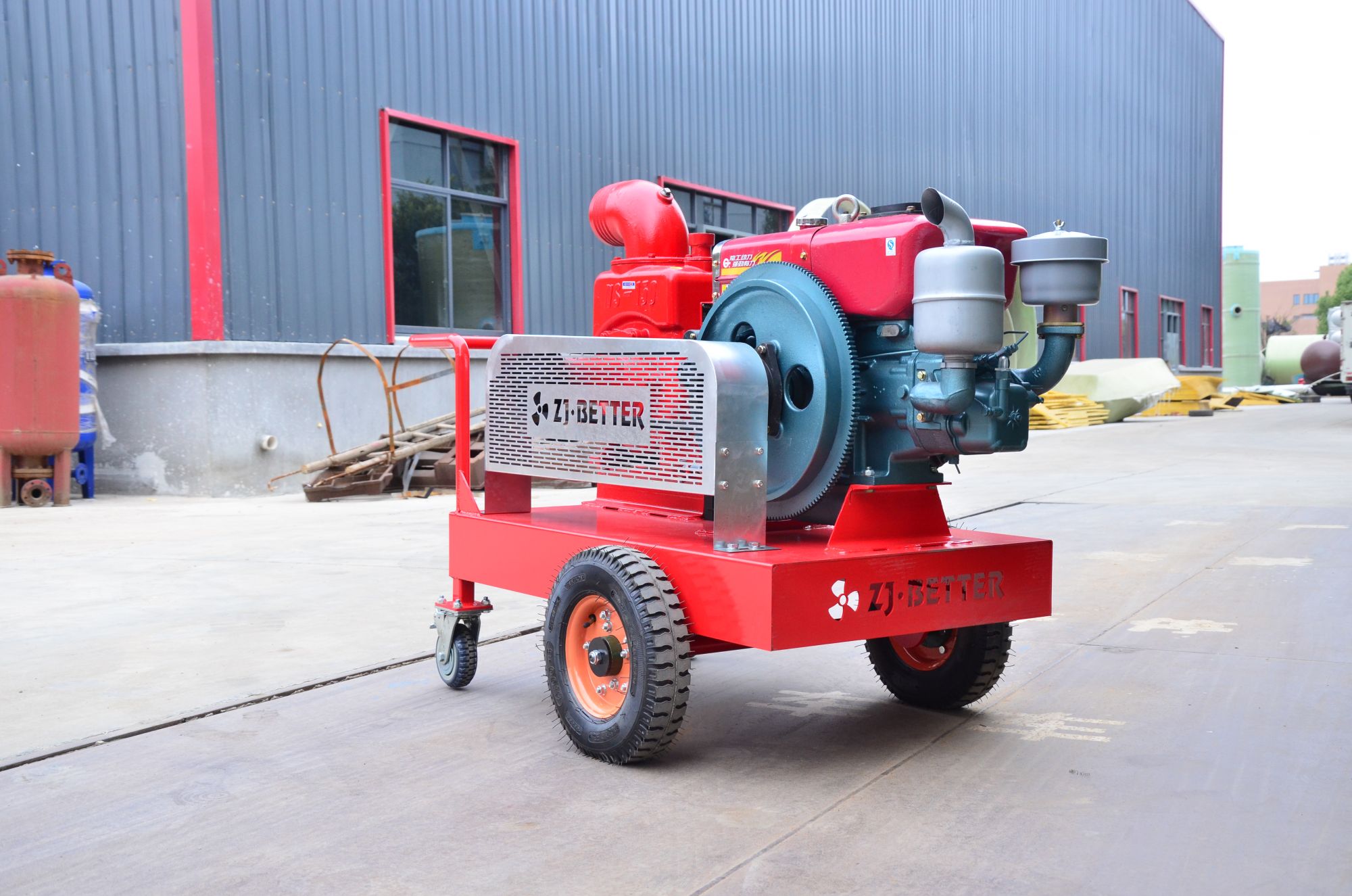 Single Cylinder Diesel Self-priming Fire Pump 04