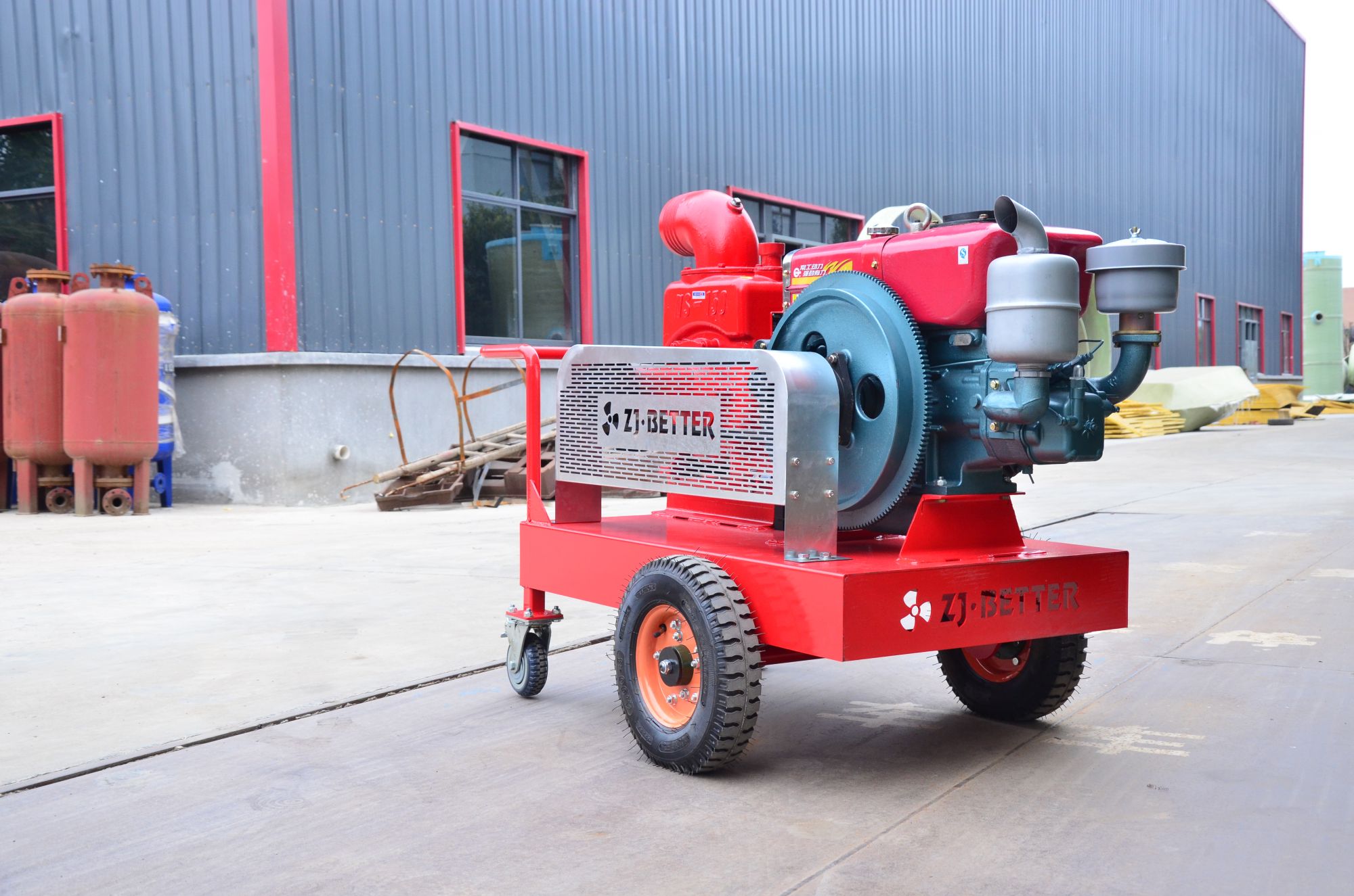 Single Cylinder Diesel Self-priming Fire Pump 05