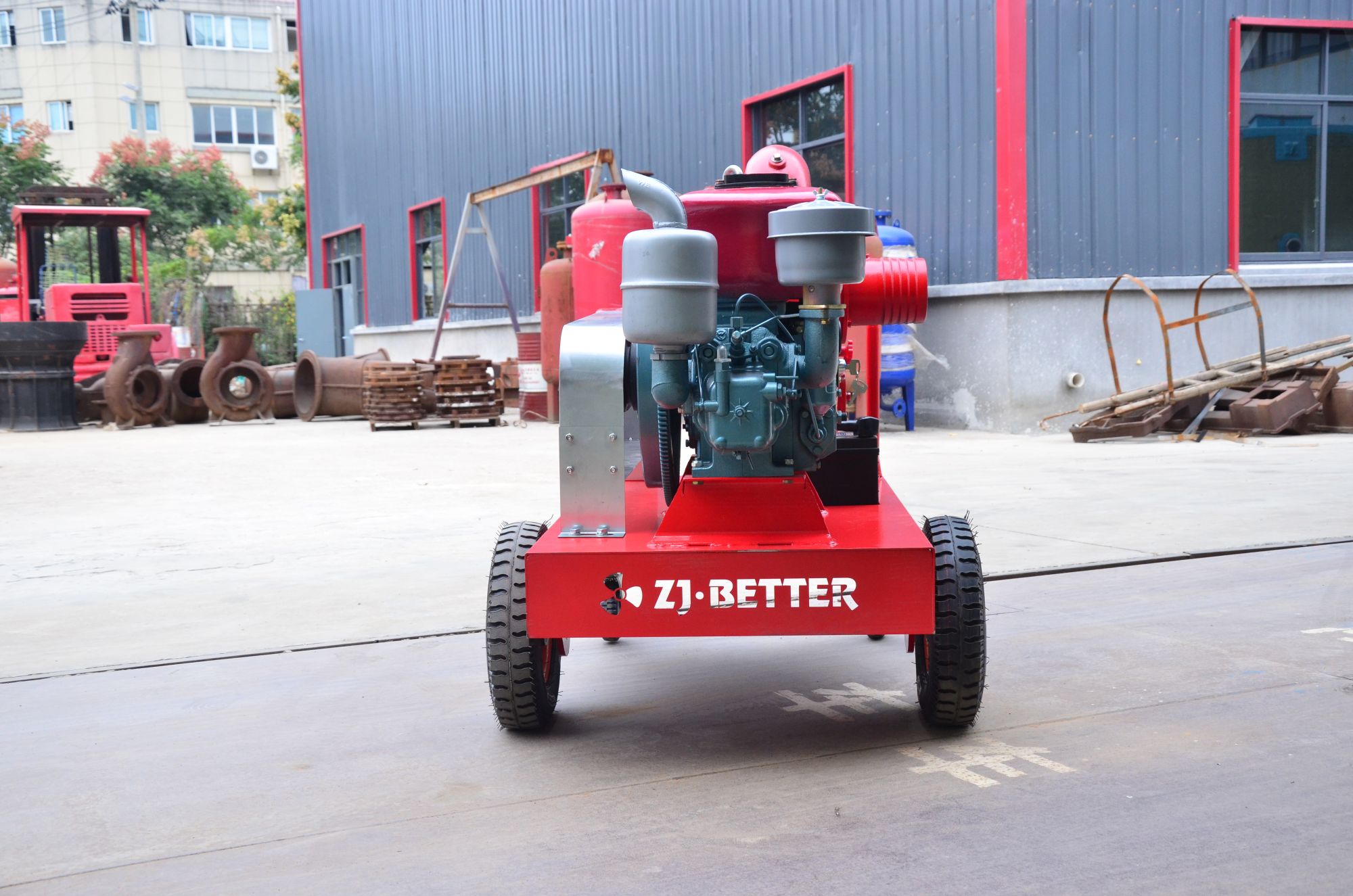 Single Cylinder Diesel Self-priming Fire Pump 03