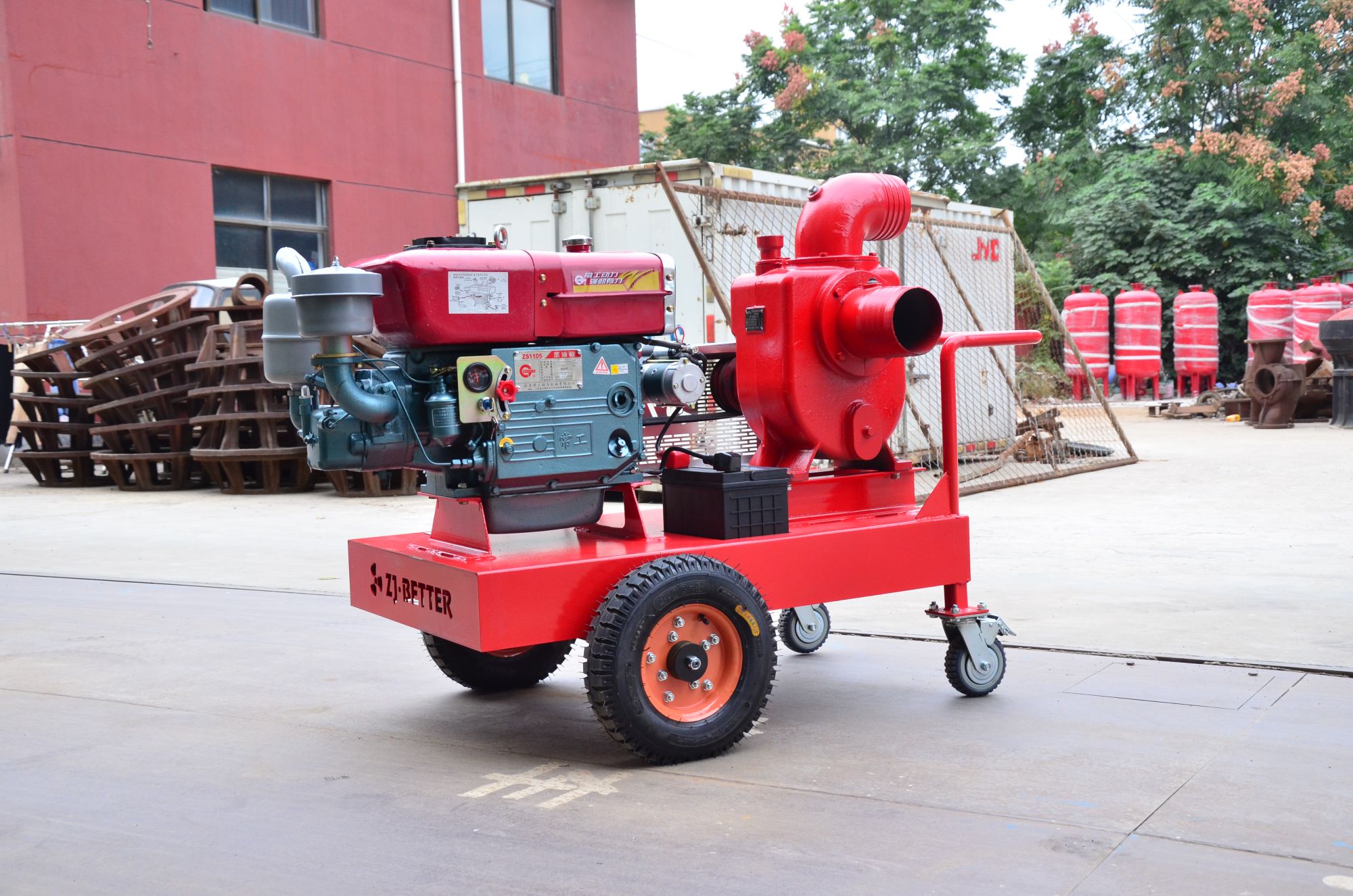 Single Cylinder Diesel Self-priming Fire Pump 02